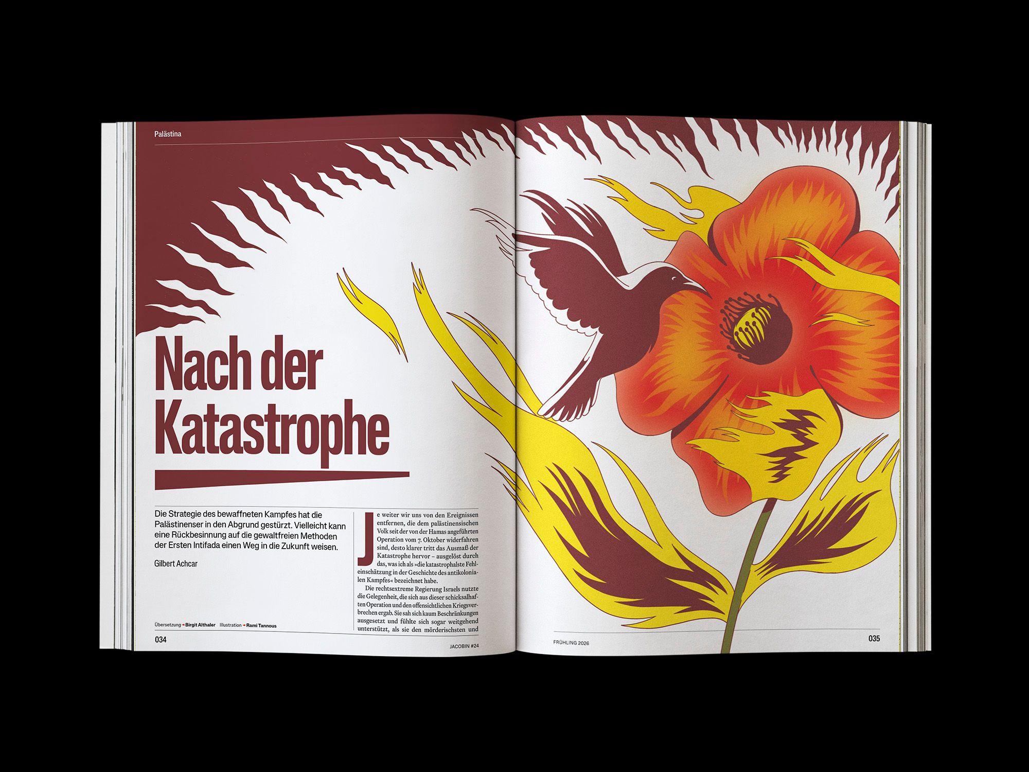 Doppelseite der JACOBIN Ausgabe #24 »Palästina«