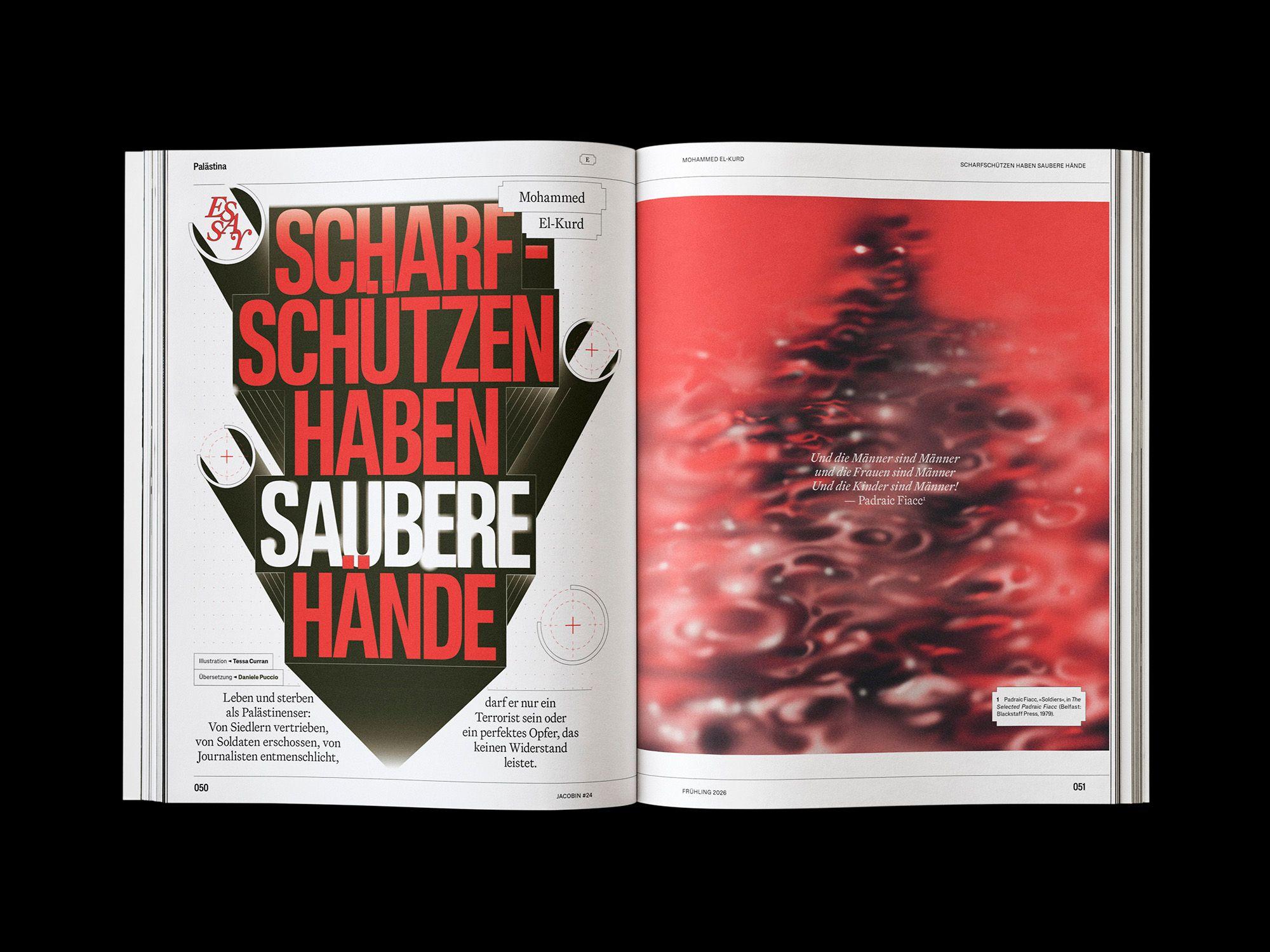 Doppelseite der JACOBIN Ausgabe #24 »Palästina«