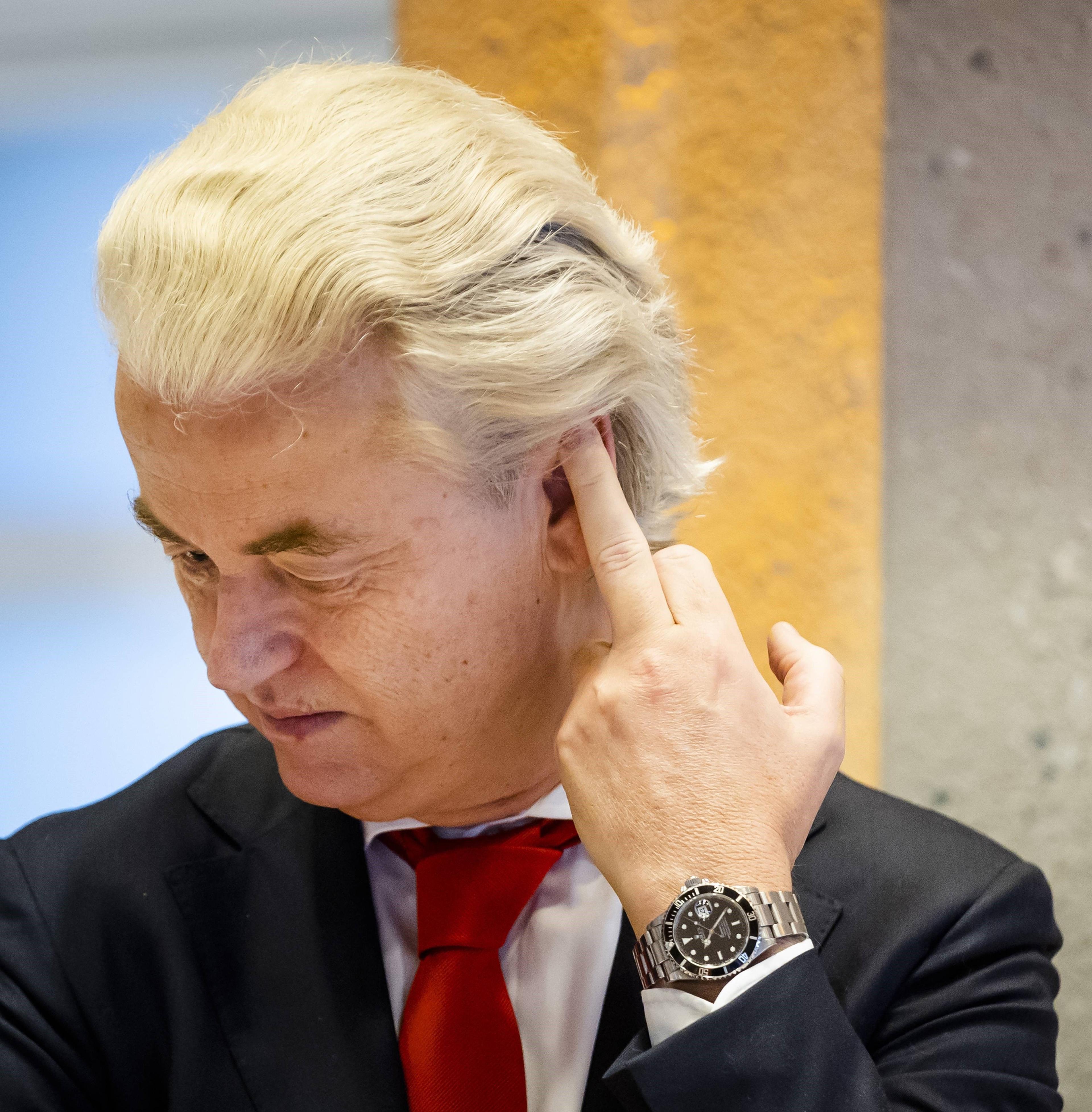 Kommunikation eines Gewinners: Geert Wilders am Tag nach der Wahl im Repräsentantenhaus, 24. November 2023.